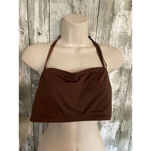 Skims brown halter bandeau plus size 2x